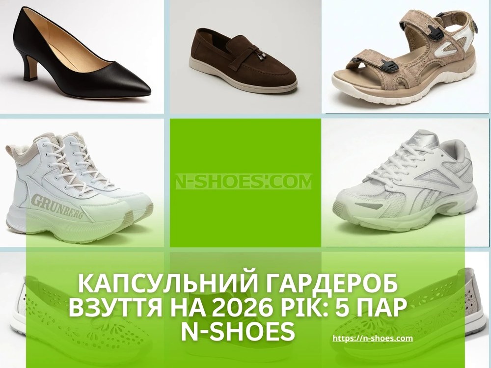 Капсульний гардероб взуття на 2026 рік: 5 пар, які закриють усі потреби в N-SHOES